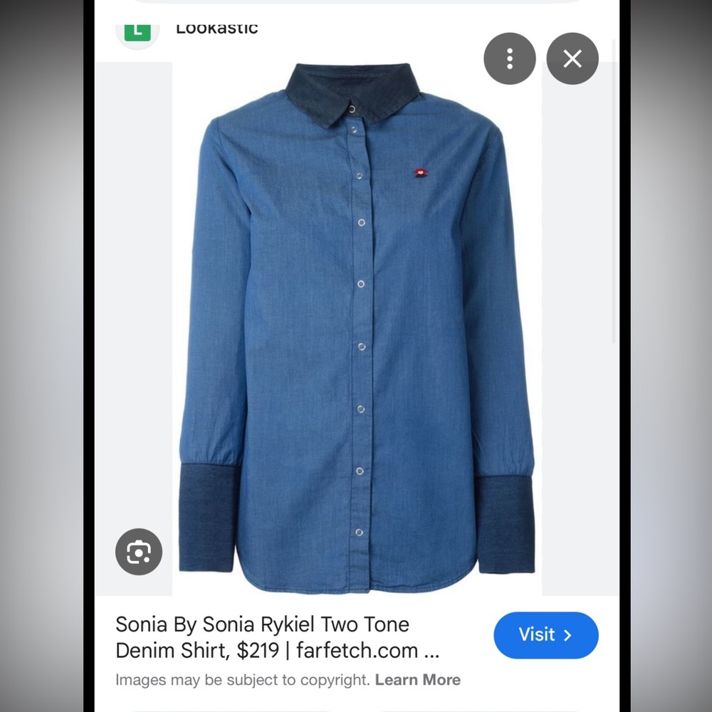 Sonia denim shirt two tone